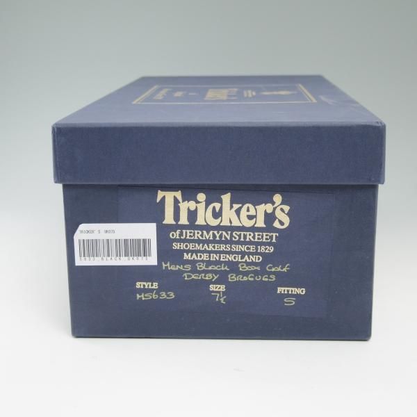 極上★トリッカーズ SIZE 7.5【★ダイナイトソール仕様/BOURTON】バートン/M5633/カントリーシューズ/短靴/フルブローグ/Tricker's★b837