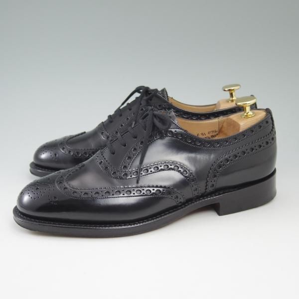 極美品★チャーチ 65F/UK6.5【★バーウッド/BURWOOD】81ラスト/ポリッシュドバインダーカーフ/5都市ロゴ/フルブローグ/CHURCH'S★b841