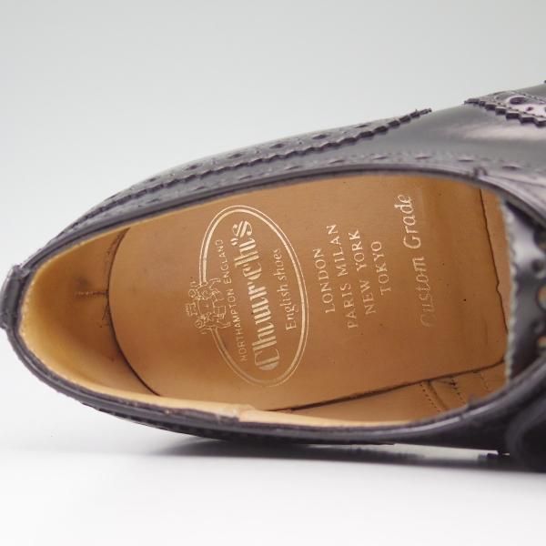 極美品★チャーチ 65F/UK6.5【★バーウッド/BURWOOD】81ラスト/ポリッシュドバインダーカーフ/5都市ロゴ/フルブローグ/CHURCH'S★b841