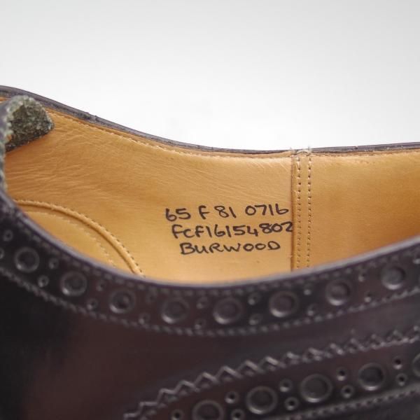 極美品★チャーチ 65F/UK6.5【★バーウッド/BURWOOD】81ラスト/ポリッシュドバインダーカーフ/5都市ロゴ/フルブローグ/CHURCH'S★b841