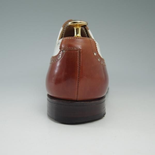 極上★クロケット&ジョーンズ7E【★英)ニュー&リングウッド別注/New&Lingwood】チャネル仕上げ/コンビ色/フルブローグCrockett&Jones★b844