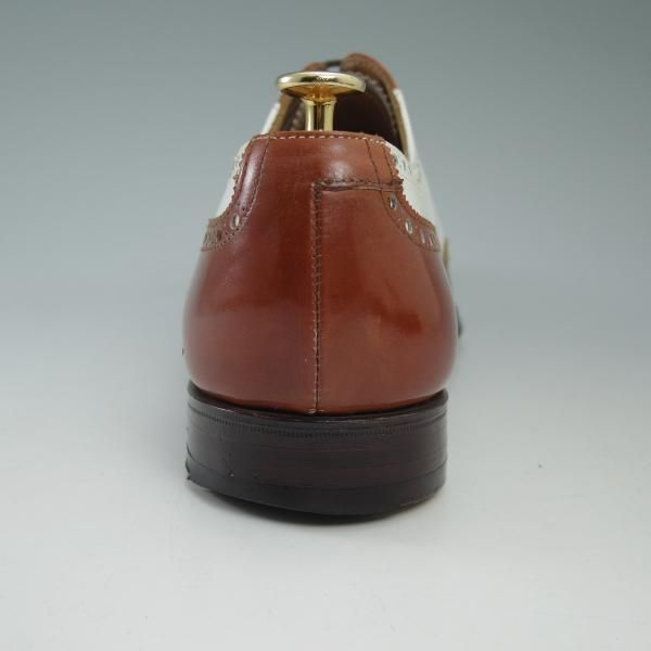 極上★クロケット&ジョーンズ7E【★英)ニュー&リングウッド別注/New&Lingwood】チャネル仕上げ/コンビ色/フルブローグCrockett&Jones★b844