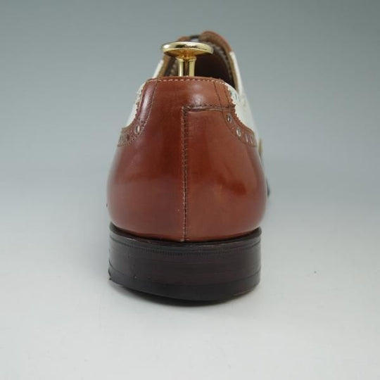 極上★クロケット&ジョーンズ7E【★英)ニュー&リングウッド別注/New&Lingwood】チャネル仕上げ/コンビ色/フルブローグCrockett&Jones★b844