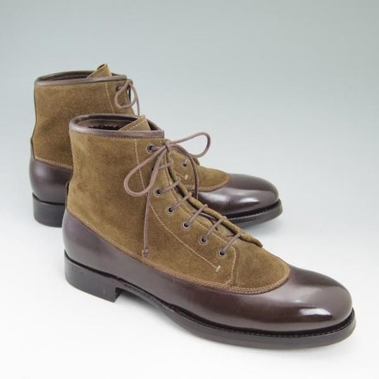 極美品★(伊)シルヴァノ・サセッティ SIZE 6.5【★コンビ仕様/ダイナイトソール】3006/ブーツ/Silvano Sassetti★b822