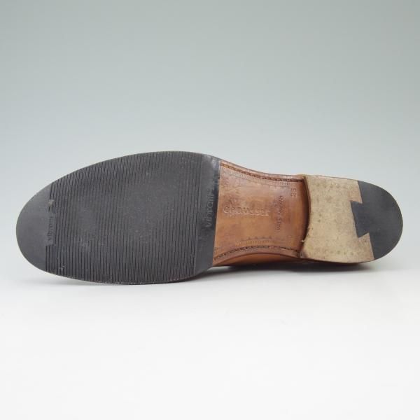 美品★ショセ 25cm/SIZE 40【★ナチュラルカラー コードバン】C-740/キャンバス/コンビ/プレーントゥ/chausser★b829