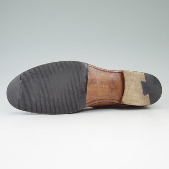 美品★ショセ 25cm/SIZE 40【★ナチュラルカラー コードバン】C-740/キャンバス/コンビ/プレーントゥ/chausser★b829