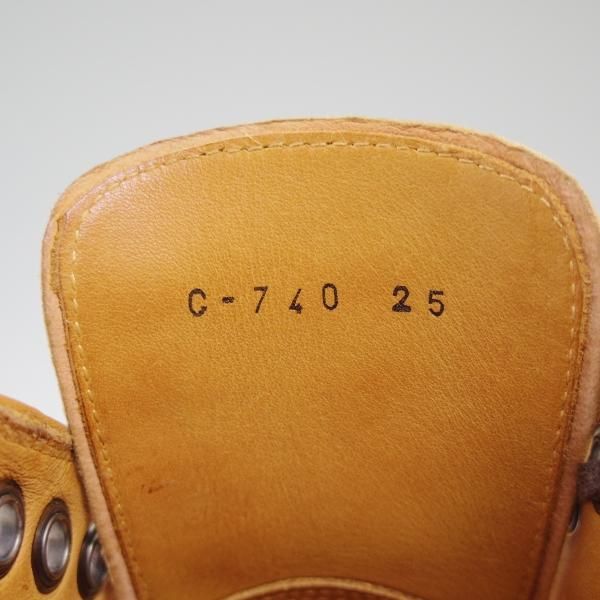 美品★ショセ 25cm/SIZE 40【★ナチュラルカラー コードバン】C-740/キャンバス/コンビ/プレーントゥ/chausser★b829