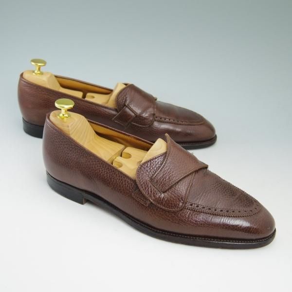 極上★クロケット&ジョーンズ 7.5EE【★(英)ニュー&リングウッド別注/New&Lingwood】バタフライローファー/302ラスト/Crockett&Jones★b830