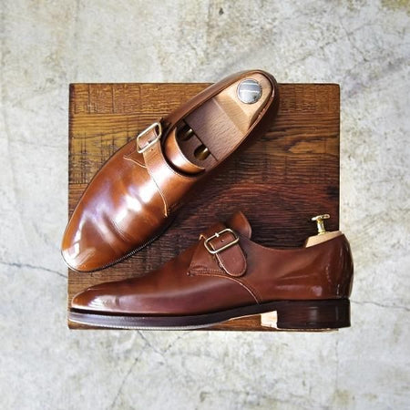 極上★クロケット&ジョーンズ 5E【★ロイドフットウェア別注/Lloyd Footwear】Jシリーズ/297ラスト/モンクストラップ/Crockett&Jones★b831