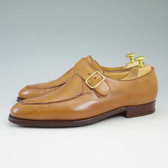 美品★クロケット&ジョーンズ 5.5E【★高額!!スキンステッチ/(英)ジョージクレバリー別注/ハンドグレード】337ラスト/Crockett&Jones★b832