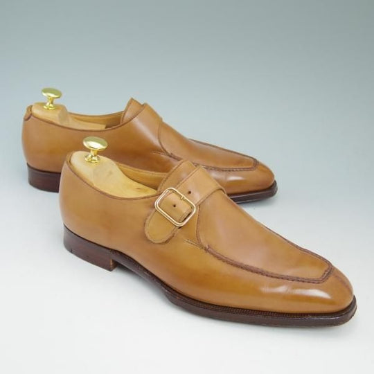 美品★クロケット&ジョーンズ 5.5E【★高額!!スキンステッチ/(英)ジョージクレバリー別注/ハンドグレード】337ラスト/Crockett&Jones★b832