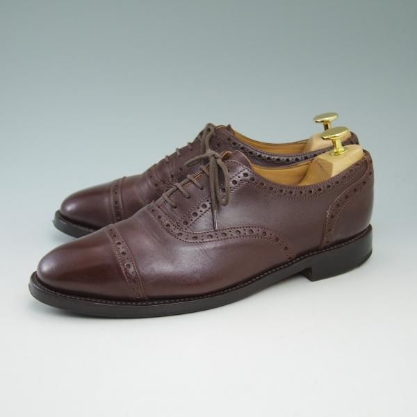 極上★ユニオンワークス UK6【英国製★クォーターブローグ】ブラウン/カーフ/UNION WORKS★b847