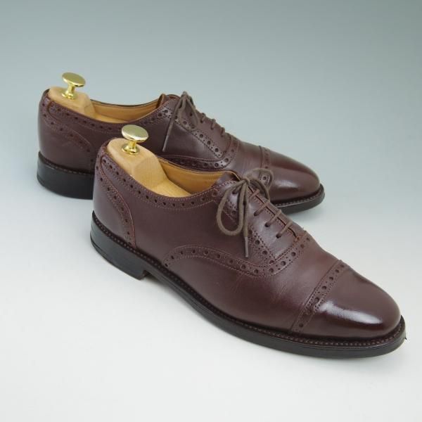 極上★ユニオンワークス UK6【英国製★クォーターブローグ】ブラウン/カーフ/UNION WORKS★b847