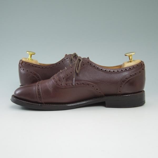 極上★ユニオンワークス UK6【英国製★クォーターブローグ】ブラウン/カーフ/UNION WORKS★b847