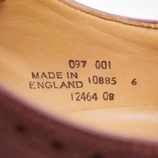 極上★ユニオンワークス UK6【英国製★クォーターブローグ】ブラウン/カーフ/UNION WORKS★b847