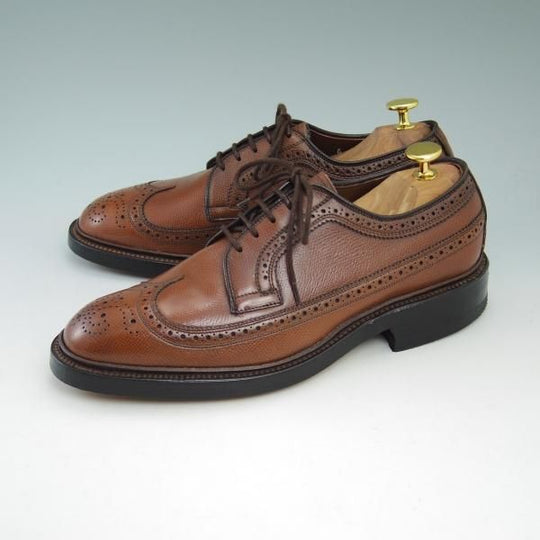 未使用★(米)アレンエドモンズ 6E【貴重80's★旧ロゴ//MacNail 2】ロングウイング/グレインレザー/赤茶/ALLEN EDMONDS★b851
