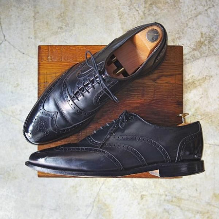 極上★(米)アレンエドモンズ 10.5D【★フルブローグ/McClain】カーフ/黒/メンズ/ALLEN EDMONDS★b852