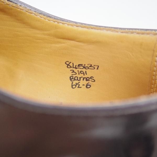 極上★トリッカーズ SIZE 6.5-6【★希少!!ドレスライン/Barnes】3191/バーンズ/ポリッシュカーフ/プレーントゥ/Tricker's★b854