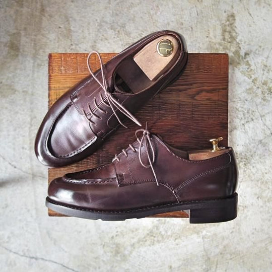 極美品★パラブーツ SIZE 6.5【★ドレス仕様シャンボード/CHAMBORD】カフェ/LIS CAFE/リスレザー/アクティブソール/Uチップ/Paraboot★b857