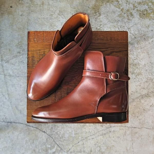 美品★(英)グレンソン(レディース) 3.5D【★希少!!ジョッパーブーツ】カーフ/3843/49/GRENSON★b867