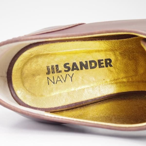 極上★JIL SANDER/ジルサンダー(レディース) SIZE 38【★プレーントゥ】ブラウン★b870