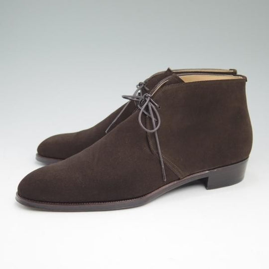 極美品★REIKO TSUKUI/レイコツクイ SIZE 7【★ハンドソーンウェルテッド製法/ISETAN/伊勢丹取扱い】スエード/チャッカブーツ★b879