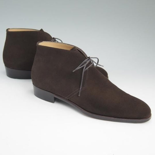 極美品★REIKO TSUKUI/レイコツクイ SIZE 7【★ハンドソーンウェルテッド製法/ISETAN/伊勢丹取扱い】スエード/チャッカブーツ★b879