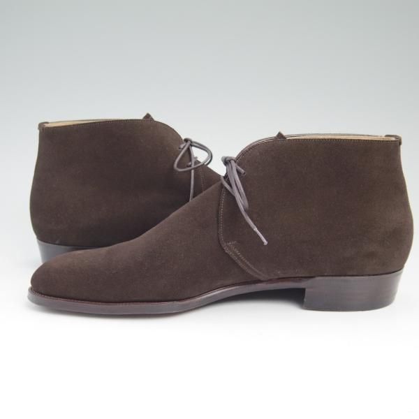 極美品★REIKO TSUKUI/レイコツクイ SIZE 7【★ハンドソーンウェルテッド製法/ISETAN/伊勢丹取扱い】スエード/チャッカブーツ★b879