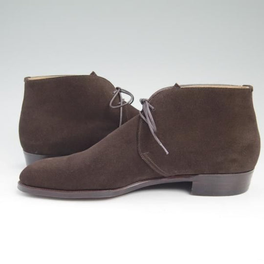 極美品★REIKO TSUKUI/レイコツクイ SIZE 7【★ハンドソーンウェルテッド製法/ISETAN/伊勢丹取扱い】スエード/チャッカブーツ★b879