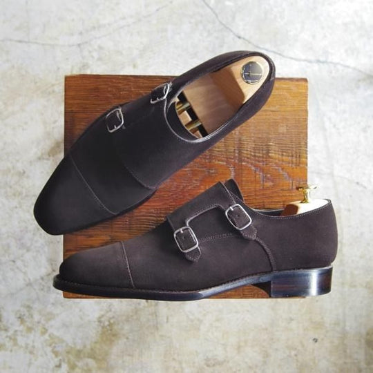 極美品★PERFETTO/ペルフェット SIZE 7【★World Footwear Gallery/ワールドフットウェアギャラリー】スエード/ダブルモンク★b881