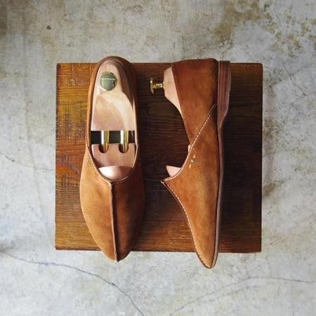 ★(伊)HENRY CUIR/アンリークイール(レディース) SIZE 38【★スエード】スリッポン★b882