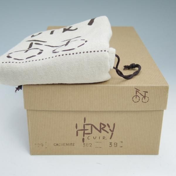 ★(伊)HENRY CUIR/アンリークイール(レディース) SIZE 38【★スエード】スリッポン★b882