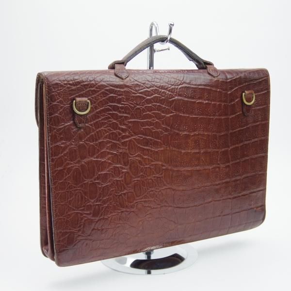ブリーフケース　Mulberry ☆(英)マルベリー/Mulberry【☆型押し/ブリーフケース】クロコ調