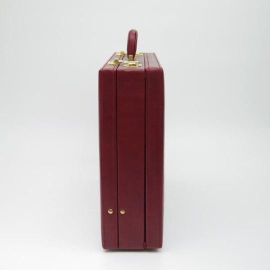 極美品★カルティエ/Cartier【★マストライン/アタッシュケース】カルティエレッド/ボルドー/メンズ レザー ビジネス バッグ★N5014