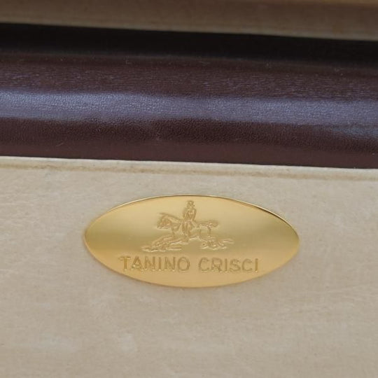 極美品★(伊)タニノクリスチー【超高額★レザー アタッシュケース】ブラウン/メンズ ビジネス バッグ/TANINO CRISCI★N5015