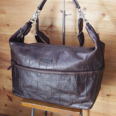 美品★ダニエル&ボブ【★ジャスミン/JASMINE/コッコーネ/COCCONE】メンズ レザー ショルダー バッグ/クロコ型押し/Daniel&Bob★N5020
