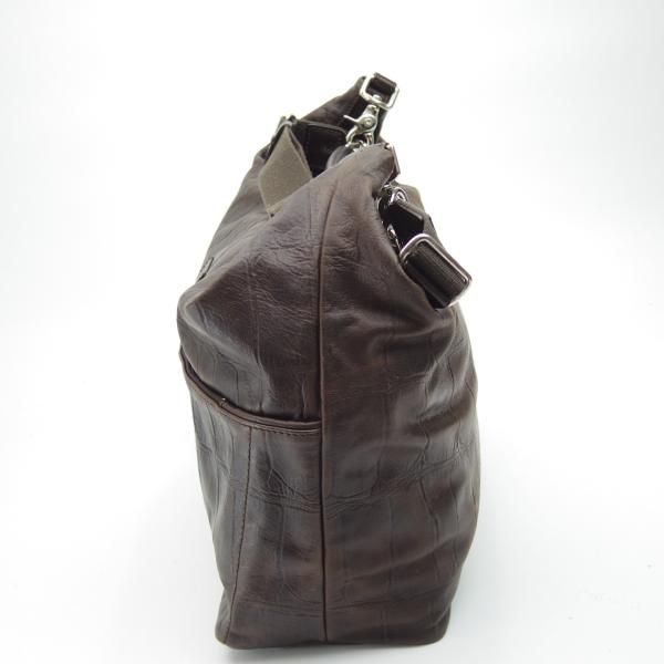 美品★ダニエル&ボブ【★ジャスミン/JASMINE/コッコーネ/COCCONE】メンズ レザー ショルダー バッグ/クロコ型押し/Daniel&Bob★N5020
