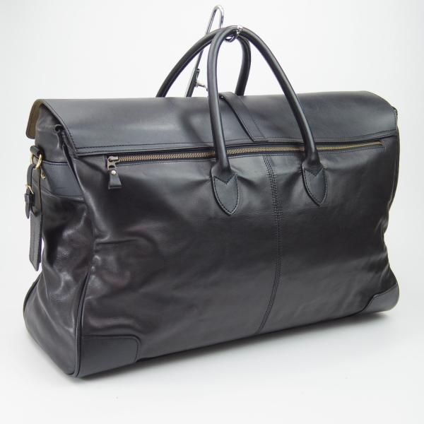 極上★(英)アクアスキュータム/Aquascutum【★高額!!ボストンバッグ】黒/レザー/メンズ ビジネス バッグ★N5024