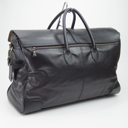 極上★(英)アクアスキュータム/Aquascutum【★高額!!ボストンバッグ】黒/レザー/メンズ ビジネス バッグ★N5024