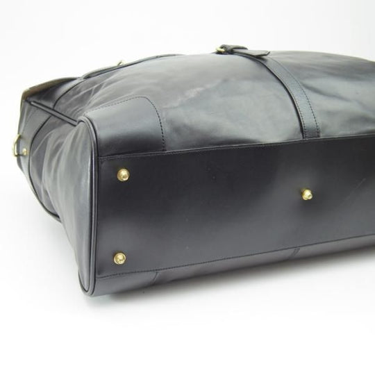 極上★(英)アクアスキュータム/Aquascutum【★高額!!ボストンバッグ】黒/レザー/メンズ ビジネス バッグ★N5024