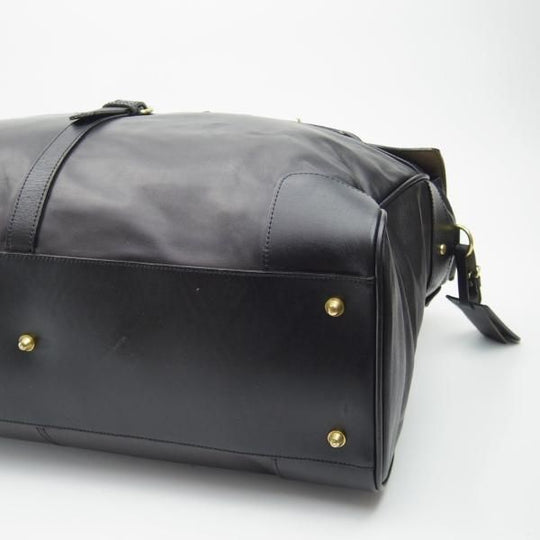 極上★(英)アクアスキュータム/Aquascutum【★高額!!ボストンバッグ】黒/レザー/メンズ ビジネス バッグ★N5024
