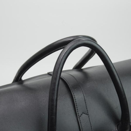 極上★(英)アクアスキュータム/Aquascutum【★高額!!ボストンバッグ】黒/レザー/メンズ ビジネス バッグ★N5024