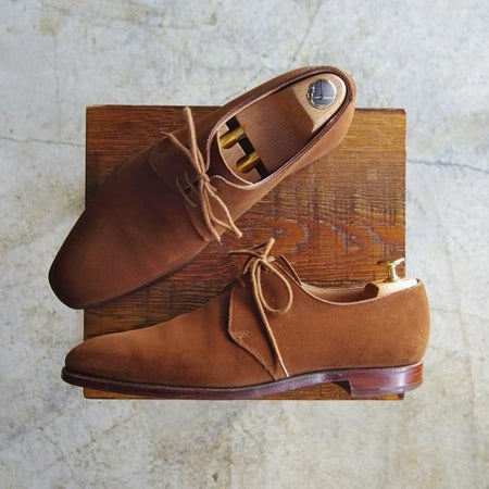 極上★クロケット&ジョーンズ 6E【★ハイバリー/HIGHBURY】348ラスト/Vフロント/スエード/プレーントゥ/Crockett&Jones★b884