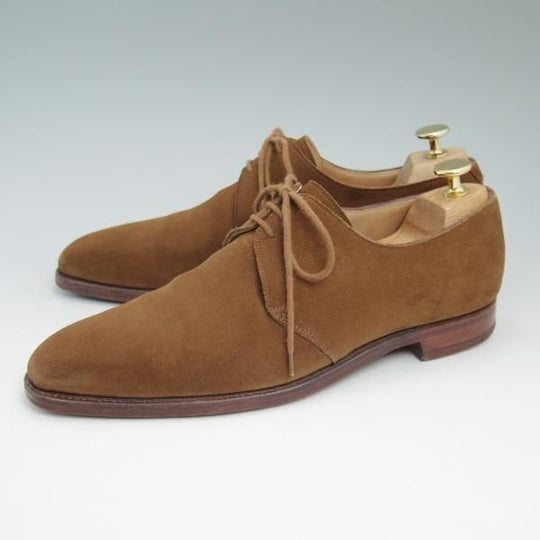 極上★クロケット&ジョーンズ 6E【★ハイバリー/HIGHBURY】348ラスト/Vフロント/スエード/プレーントゥ/Crockett&Jones★b884