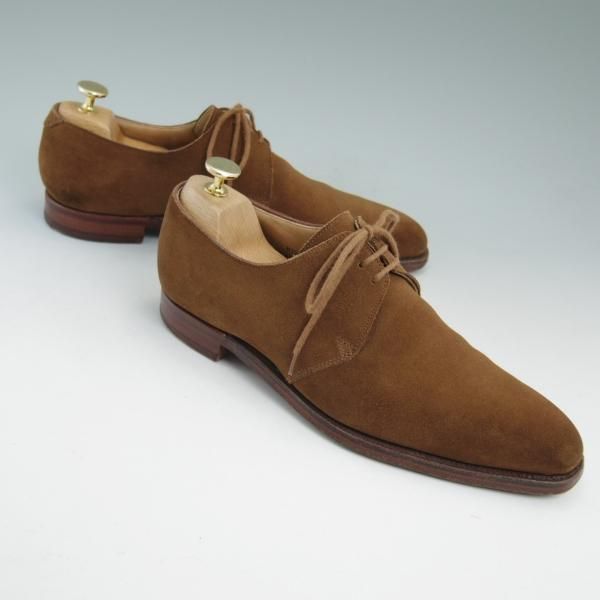極上★クロケット&ジョーンズ 6E【★ハイバリー/HIGHBURY】348ラスト/Vフロント/スエード/プレーントゥ/Crockett&Jones★b884