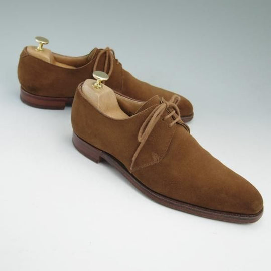 極上★クロケット&ジョーンズ 6E【★ハイバリー/HIGHBURY】348ラスト/Vフロント/スエード/プレーントゥ/Crockett&Jones★b884