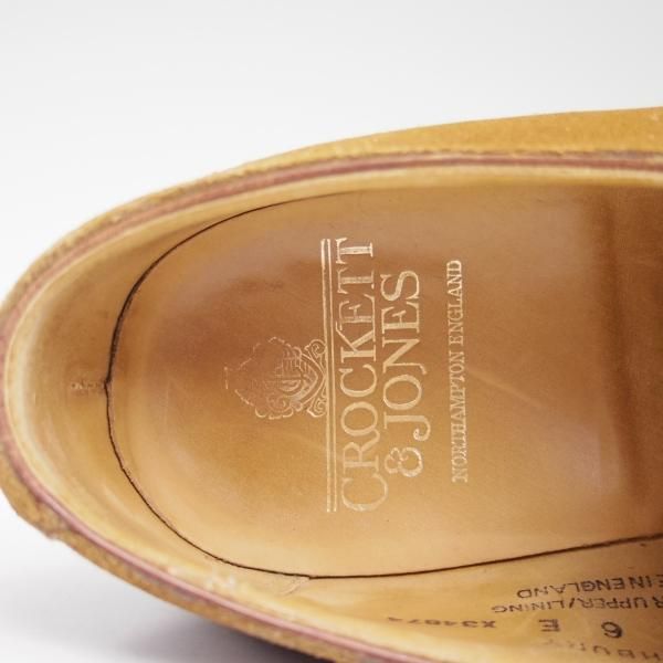 極上★クロケット&ジョーンズ 6E【★ハイバリー/HIGHBURY】348ラスト/Vフロント/スエード/プレーントゥ/Crockett&Jones★b884