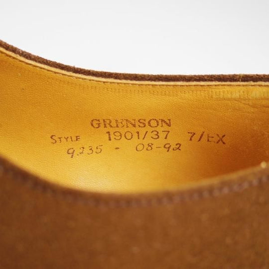 美品★(英)グレンソン 7EX【★ダイナイトソール仕様】プレーントゥ/1901/37/スエード/GRENSON★b885