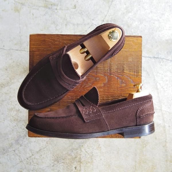 極上★チャーチ 75F/UK7.5【★Pembrey/ペンブリー】126ラスト/4都市ロゴ/スエード/ビーフロール/コインローファー/Church's★b889