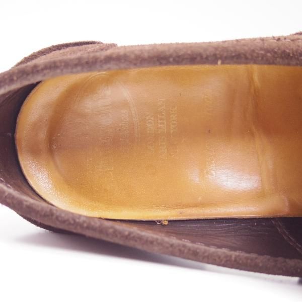 極上★チャーチ 75F/UK7.5【★Pembrey/ペンブリー】126ラスト/4都市ロゴ/スエード/ビーフロール/コインローファー/Church's★b889